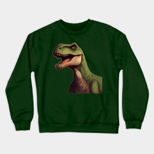 Angry green dino Crewneck Sweatshirt